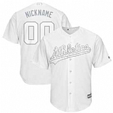 Oakland Athletics Majestic 2019 Players' Weekend Cool Base Roster Customized White Jersey,baseball caps,new era cap wholesale,wholesale hats